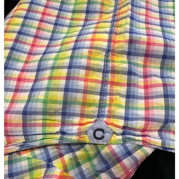 DANIEL CREMIEUX Short Sleeve Cotton Pastel Gingham Short Sleeve in Size M - Picture 6 of 6